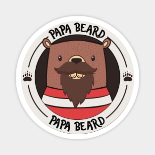 Papa Beard! Bear with Beard Funny Fathers Day Magnet